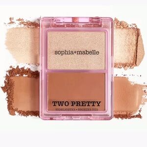 💎 SOPHIA+MABELLE SUNLIT SAND Two Pretty Bronzer + Highlighter Palette